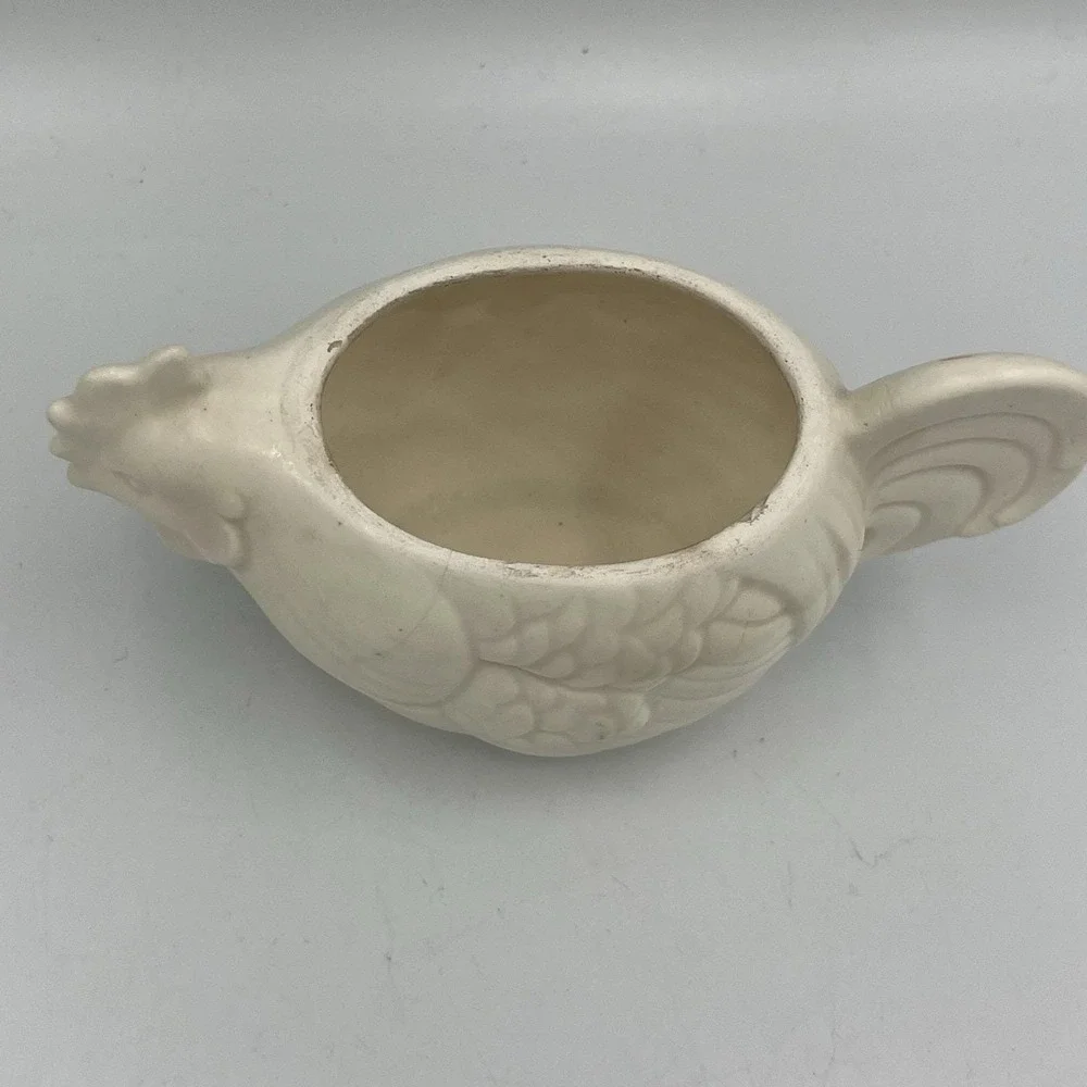 Vintage Czechoslovakia Ceramic Rooster Creamer Sugar Set Cottage Country Core